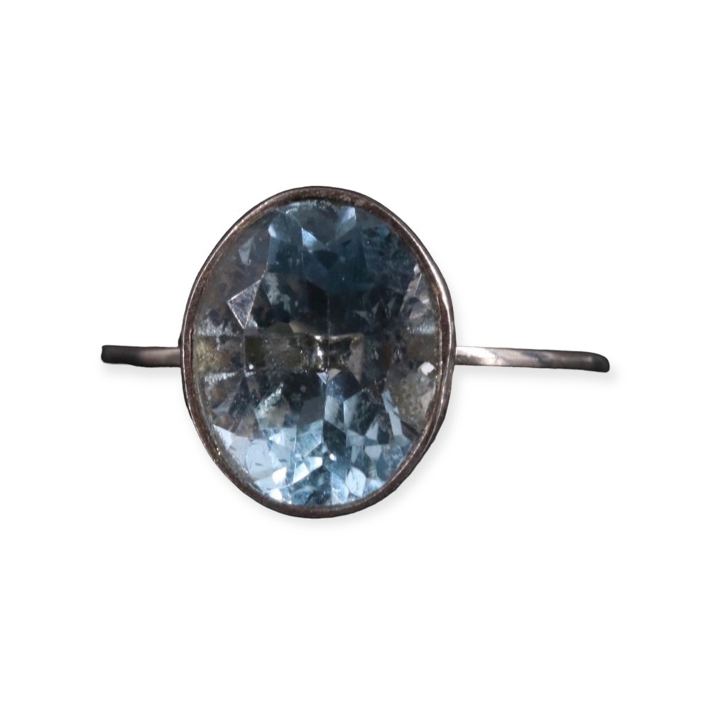VTG 10K Blue Topaz Ring - Picture 1 of 5